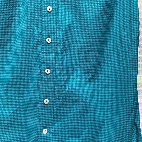 Southern Tide Teal Checked Shirt Size 4 - Picture 3 of 6